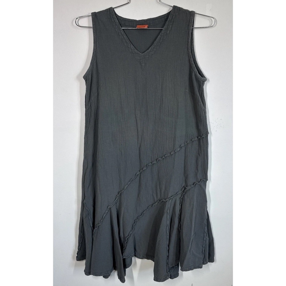 OH MY GAUZE! Green Casual Midi‎ Sleeveless Dress Size S Granola Girl Boho Grunge